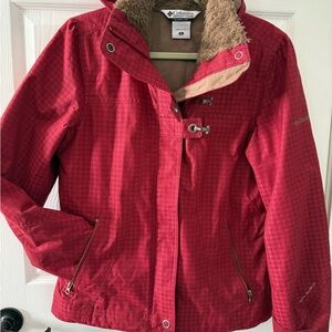 Columbia Crimson Jacket with Faux Fur Trim